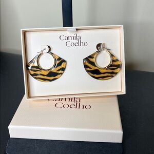 Camila Coelho | Tiger Striped Hoop Earrings 🐅